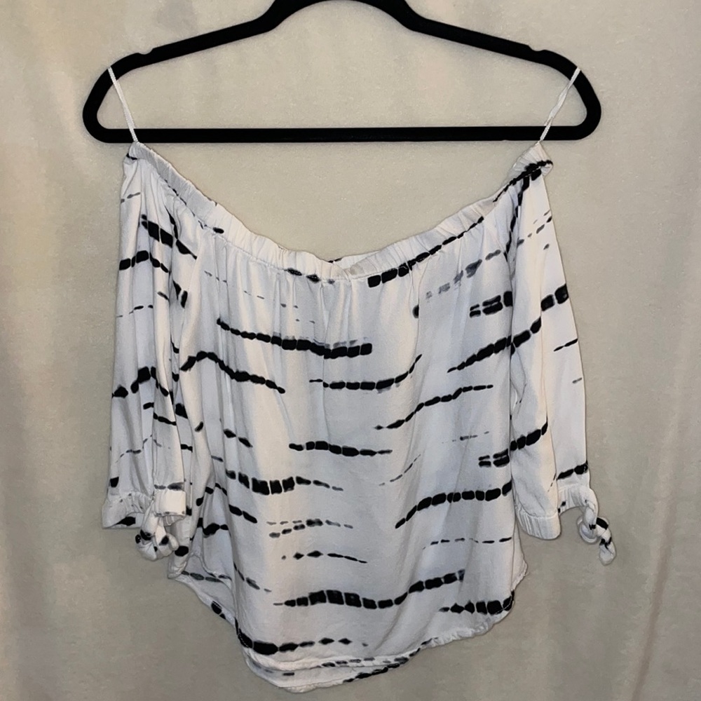 Black & White off the shoulder top